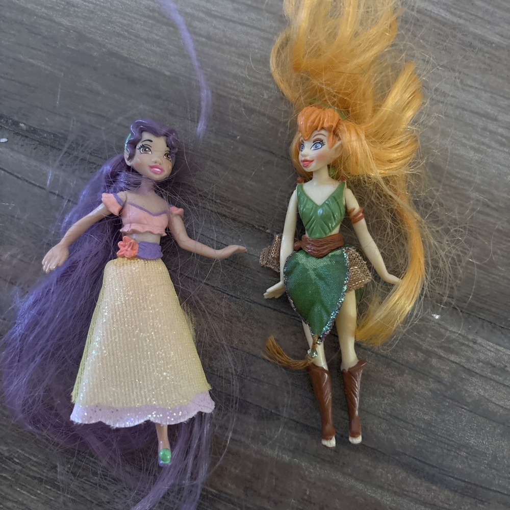 Disney Fairies Pixies Dolls Playset Tiny Mini Fairy Lot Of 2- See Notes